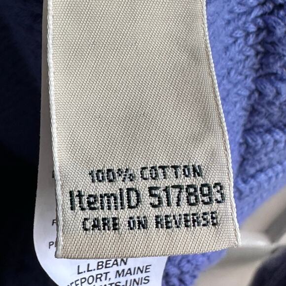 LL Bean Double L Cable Knit Cardigan Sweater - Picture 8 of 8